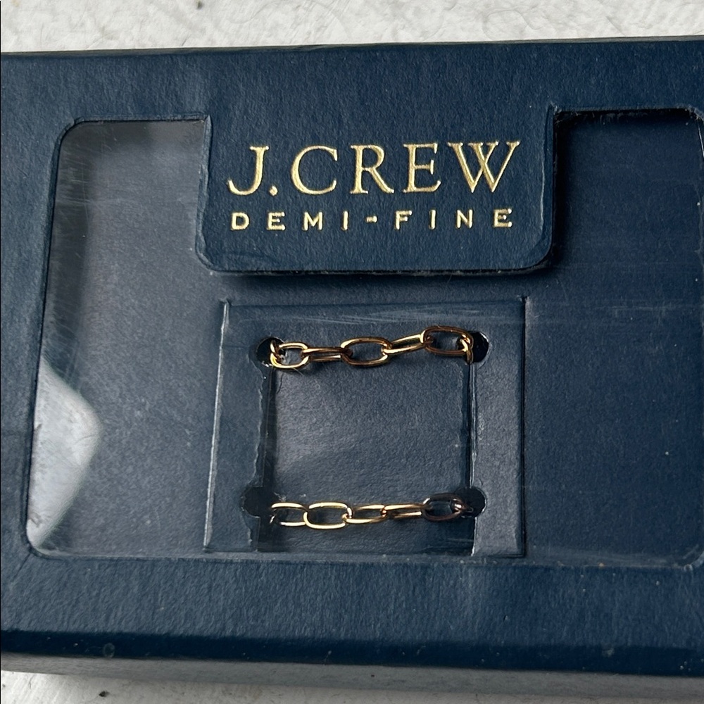 J. Crew Demi-Fine‎ New with Defects Pair of Chain Rings